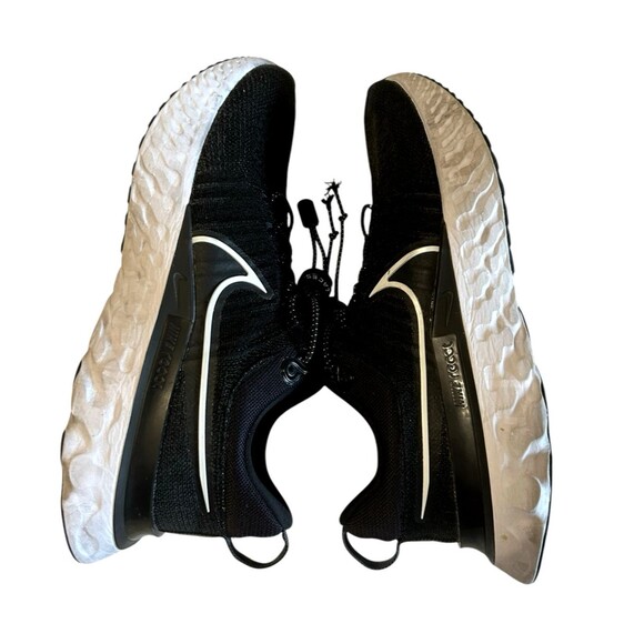Nike React Infinity Run Flynit Mens Black White CT2357-002 Running Shoes Sz 8 - Picture 7 of 12